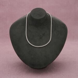 sterling silver 1mm serpentine chain necklace size 20in